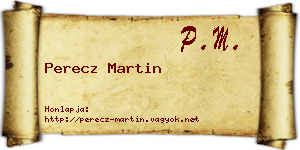 Perecz Martin névjegykártya